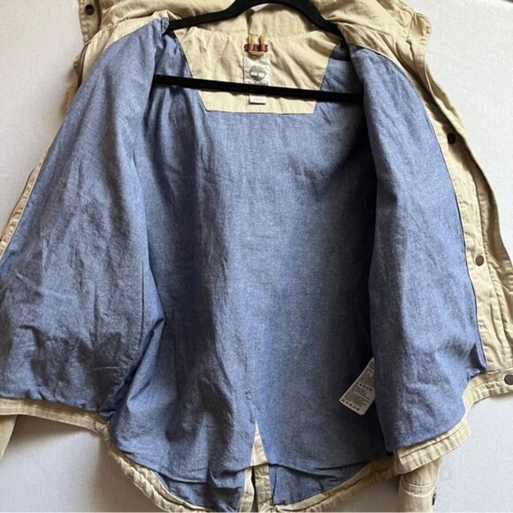 Timberland Mount Mansfield Short Hooded Parka in Sand Sz M - Picture 6 of 10